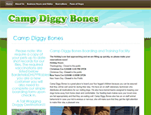 Tablet Screenshot of campdiggybones.com